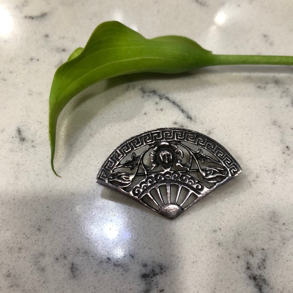 Antique fan pin